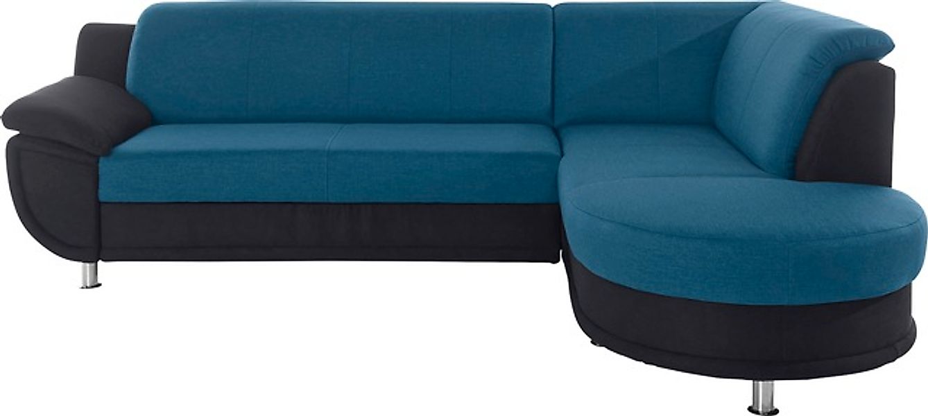 TRENDMANUFAKTUR Ecksofa »Rondo 3, zeitlos und bequem, Materialmix, breite A günstig online kaufen