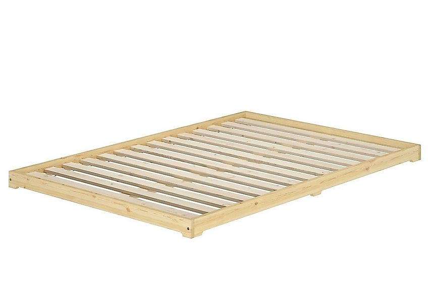 ERST-HOLZ Futonbett Futonbett Massivholz Extra Niedrig Kiefer Massivholz 14 günstig online kaufen