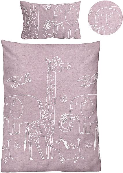 Biberna Kinderbettwäsche 0840520, Flanell, 2 teilig, günstig online kaufen
