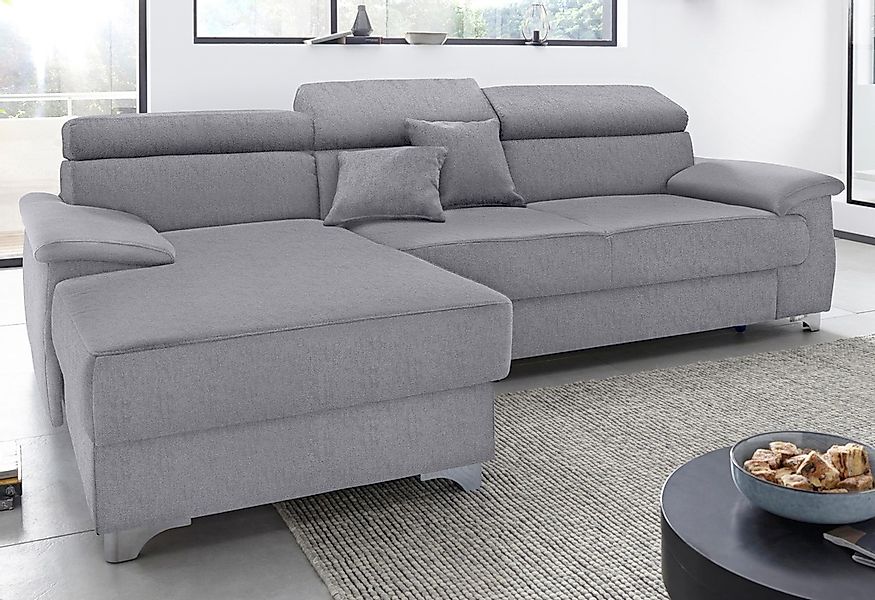 DOMO collection Ecksofa »Mira, inklusive Kopfteilverstellung für mehr Wohlf günstig online kaufen