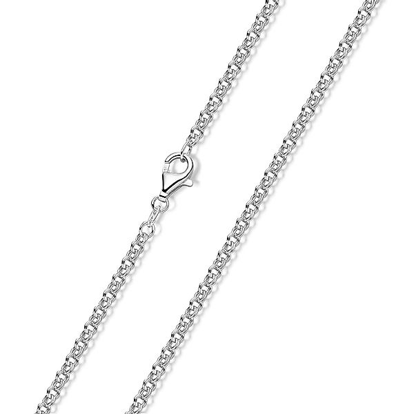 Materia Silberkette Unisex Zwillings-Ankerkette Silber 2,3mm günstig online kaufen