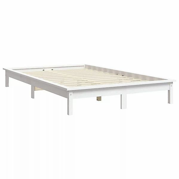 vidaXL Massivholzbett Weiß 140x190 cm Kiefer1280099 günstig online kaufen