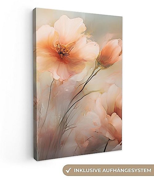 OneMillionCanvasses® Leinwandbild Blumen - Pastell - Kunst - Mohnblumen - A günstig online kaufen