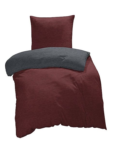 One Home Bettwäsche Melange, Flanell, 4 teilig, modern meliert, Baumwolle k günstig online kaufen