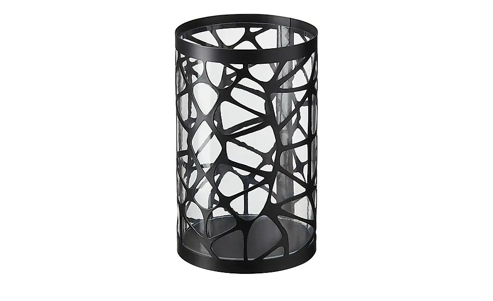 HOME STORY Windlicht mit Glaseinsatz   ¦ schwarz ¦ Eisen,Glas ¦ Maße (cm): günstig online kaufen
