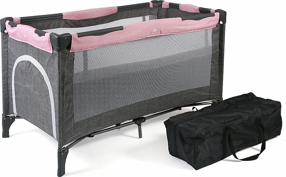 CHIC4BABY Baby-Reisebett "Luxus, Melange Rosa" inkl. Transporttasche günstig online kaufen