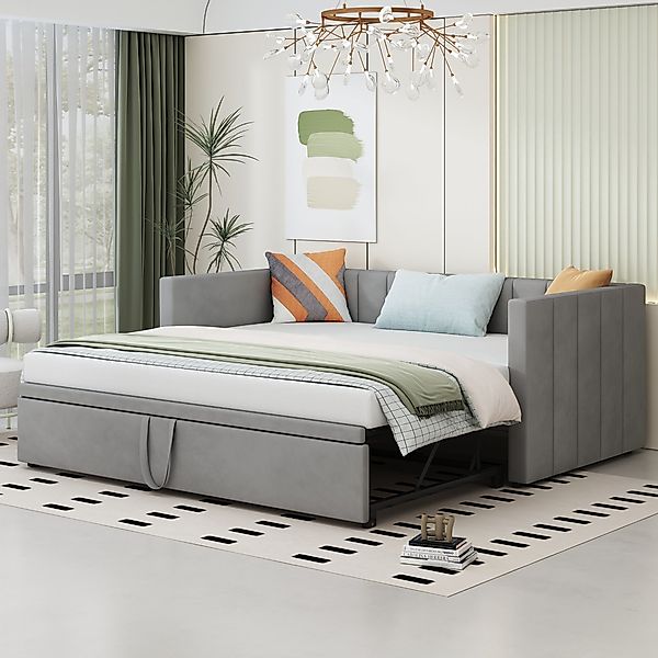 Odikalo Schlafsofa Polsterbett Ausziehbar 90/180*200cm Lattenrosten günstig online kaufen