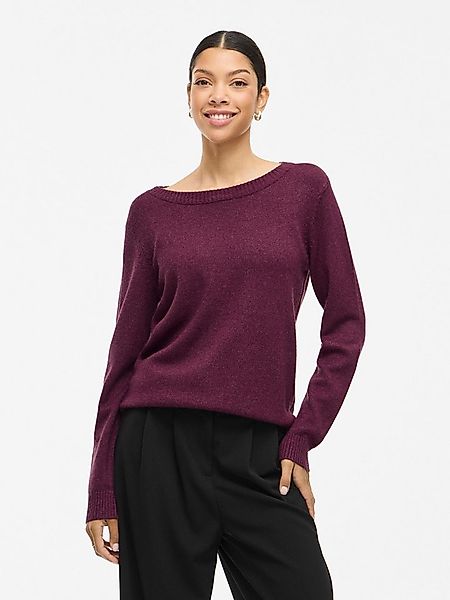 Vila Rundhalspullover VIRIL O-NECK L/S KNIT TOP - NOOS Viskosemischung, reg günstig online kaufen