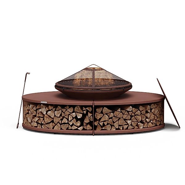 Blumfeldt Firebowl Ebeko 3-in-1 Grillfunktion als Tisch Nutzbar Grillrost + günstig online kaufen
