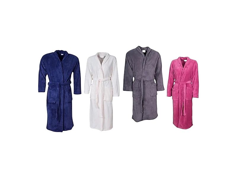 VewoTex Bademantel Bademantel knielang » leichter Mikrofaser Saunamantel mi günstig online kaufen