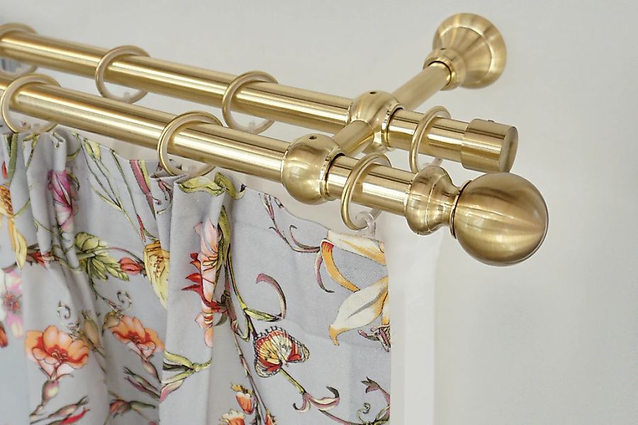 GARESA Gardinenstange "ANDREA" Ø 20 mm 2 läufig-läufig Wunschmaßlänge Vorha günstig online kaufen