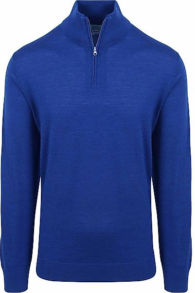 King Essentials The Michael Half Zip Pull Merino Royal Blau - Größe L günstig online kaufen