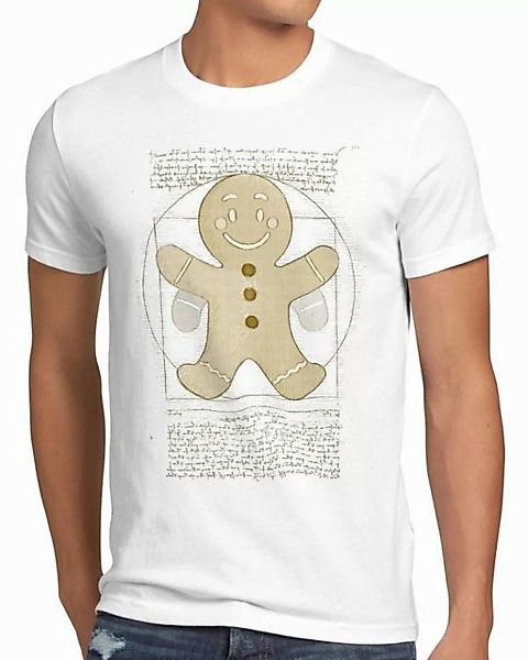 style3 T-Shirt Vitruvianischer Lebkuchenmann weihnachtsmarkt pfefferkuchen günstig online kaufen