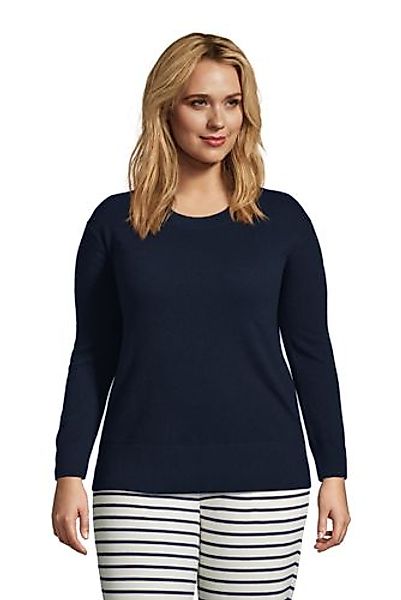 Relaxter Kaschmir-Pullover mit rundem Ausschnitt in großen Größen, Damen, G günstig online kaufen