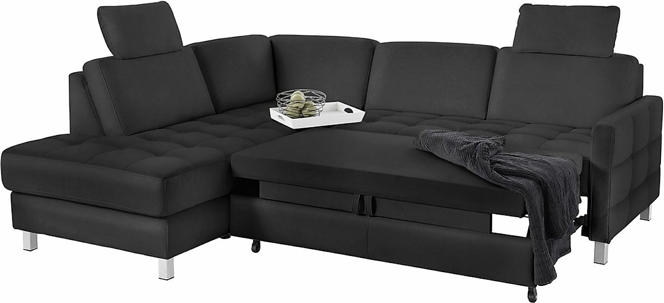 sit&more Ecksofa »Pablo L-Form«, wahlweise mit Bettfunktion günstig online kaufen