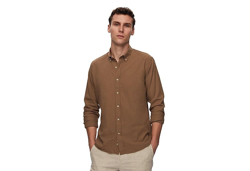 D'S DAMAT Businesshemd D'S DAMAT Hemd in Leinenoptik, langärmelig, einfarbi günstig online kaufen