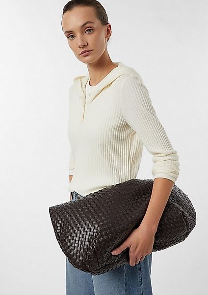 comma Langarmshirt T-Shirt Weiches Rippshirt mit Kapuze günstig online kaufen