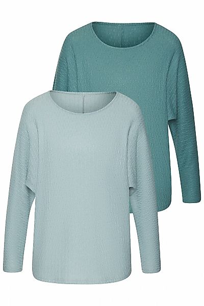 Vivance Langarmshirt "in modischer Struktur-Optik", (2er-Pack), aus pflegel günstig online kaufen