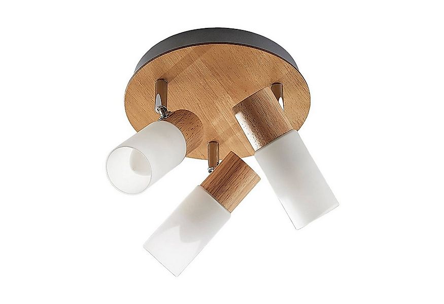 Lindby Deckenstrahler Christoph, Holz IP20, 3 x 5 W LED günstig online kaufen