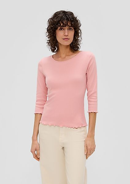 s.Oliver 3/4-Arm-Shirt 3/4-Ärmel-Shirt mit Rollsaum günstig online kaufen