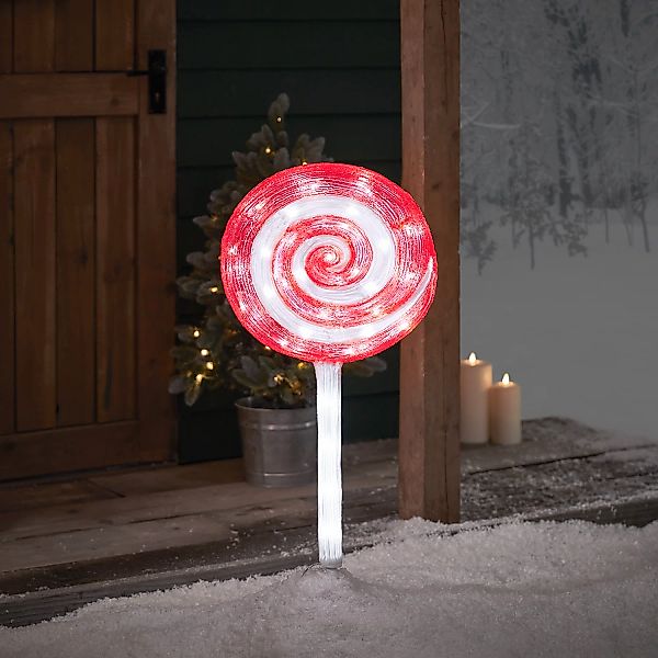 75cm LED Stableuchte Weihnachtsdeko außen Lollipop günstig online kaufen