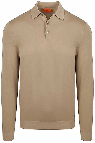 Suitable Compact Cotton Poloshirt Taupe - Größe M günstig online kaufen