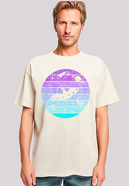 F4NT4STIC T-Shirt "Retro Alien Weltraum Sonnenuntergang" Premium Qualität günstig online kaufen