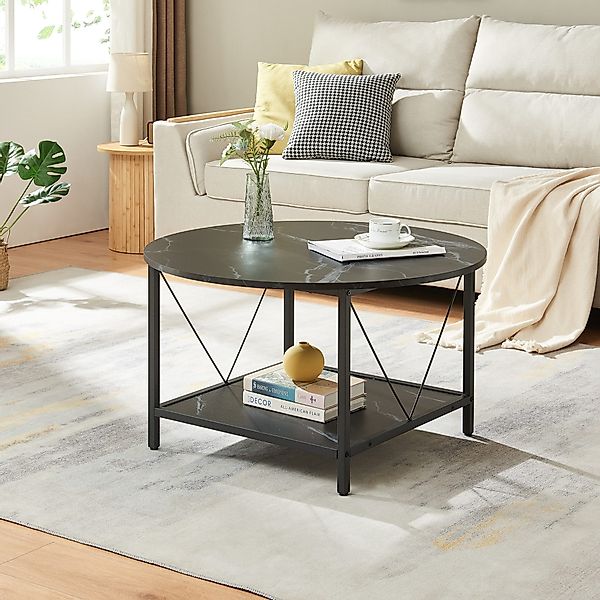 en.casa Couchtisch, »Filem« mit Ablage Ø80 günstig online kaufen