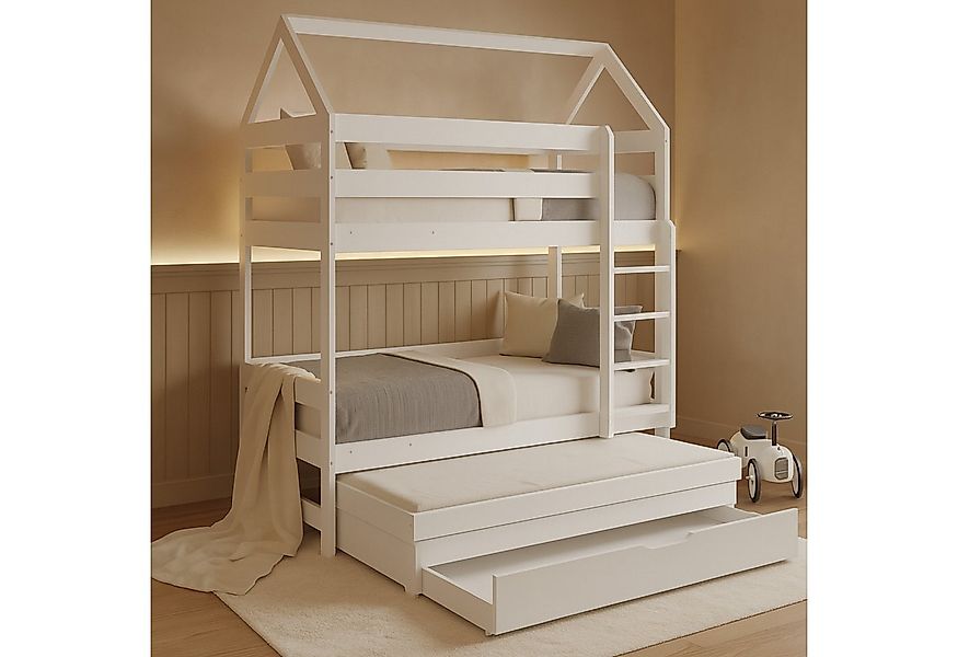 Alavya Home® Etagenbett CASA Hochbett Kinderbett 80x160 cm mit Lattenrost u günstig online kaufen