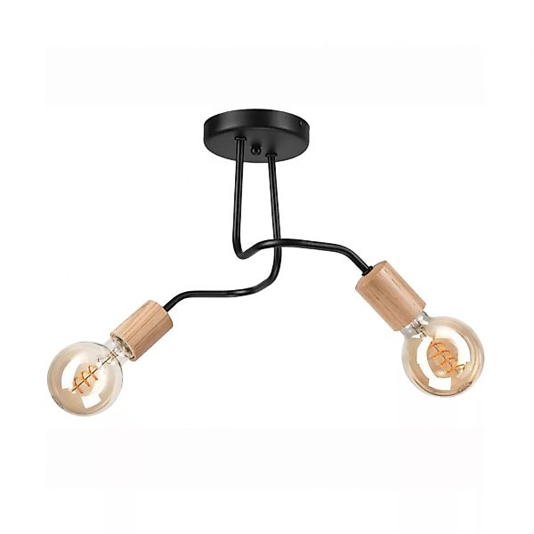 Deckenlampe CONOR LM-2.195 2-punkt oakland/schwarz 47409 günstig online kaufen