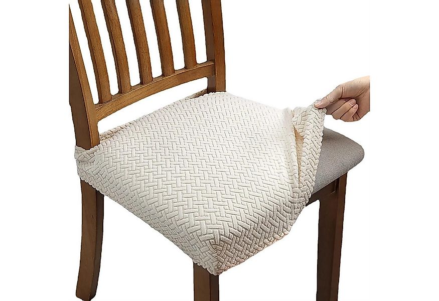 Coonoor Stuhlhusse Sitzfläche, Stretch Bezug für Stühle Sitzbezüge für Essz günstig online kaufen