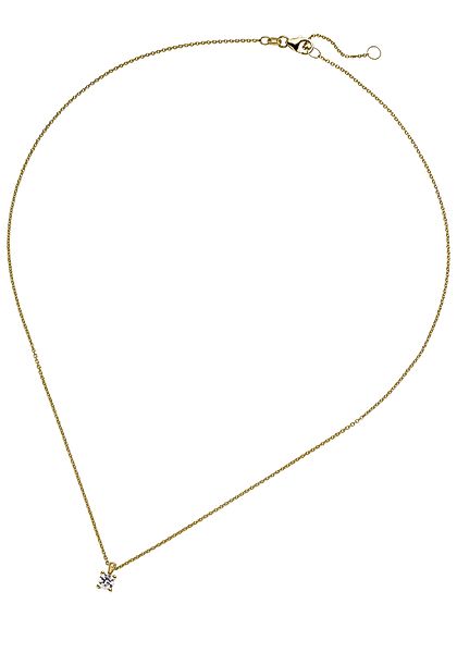 JOBO Kette mit Anhänger "Solitär Diamant Brillant 0,15 ct.", 585 Gold 45 cm günstig online kaufen