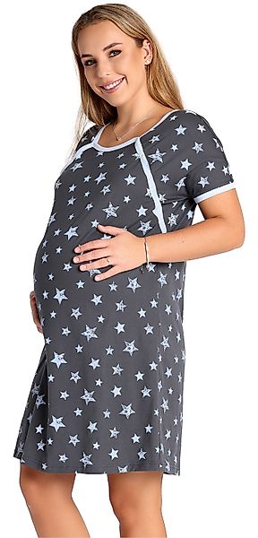 Be Mammy Umstandsnachthemd Damen Nachtkleid Umstandsmode günstig online kaufen