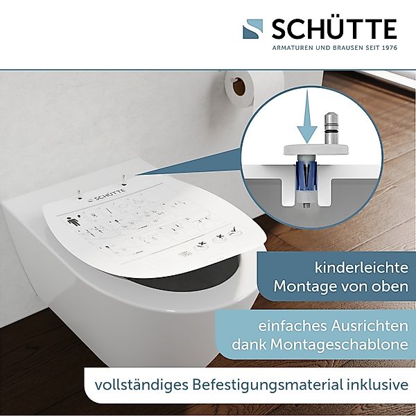 Schütte WC-Sitz "WHITE PREMIUM" Thermoplast, Absenkautomatik, Schnellversch günstig online kaufen