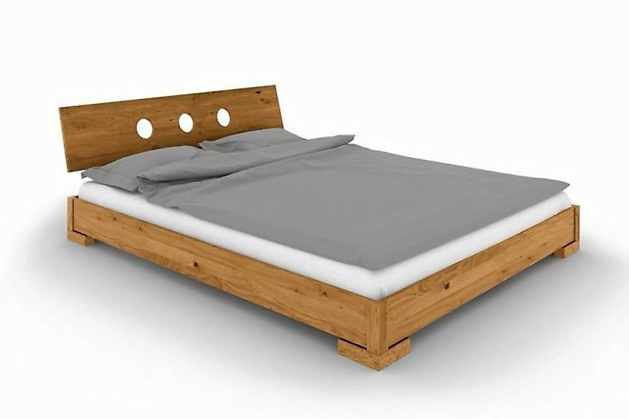 byoak Bett VENTO E-4 100 x 210 aus Massivholz, mit Holzkopfteil, Naturgeölt günstig online kaufen