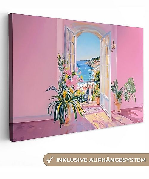 OneMillionCanvasses® Leinwandbild Rosa - Außen - Farbe, Fotodruck (1 St), L günstig online kaufen