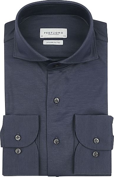 Profuomo Japanese Knitted Hemd Denim Navy - Größe 38 günstig online kaufen