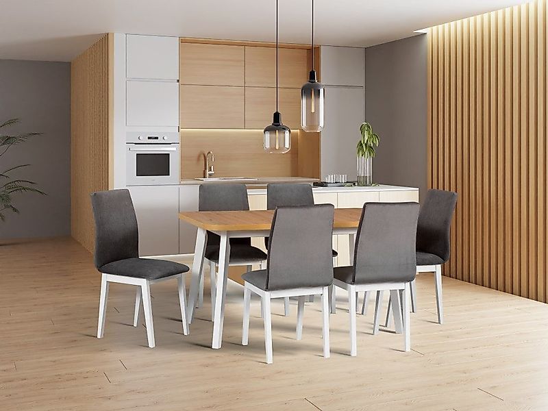 MOEBLO Stuhl Nelko 1 (Polsterstühle, Holzstühle, günstig online kaufen