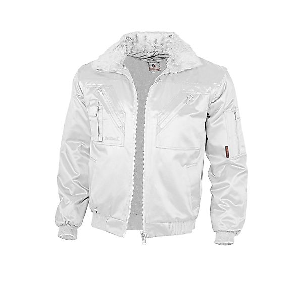 Qualitex Workwear Pilotenjacke Pilotenjacke einfarbig weiß, günstig online kaufen