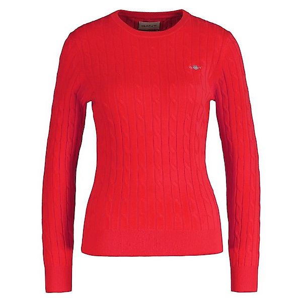 Gant Sweater Damen Pullover - STRETCH COTTON CABLE C-NECK günstig online kaufen