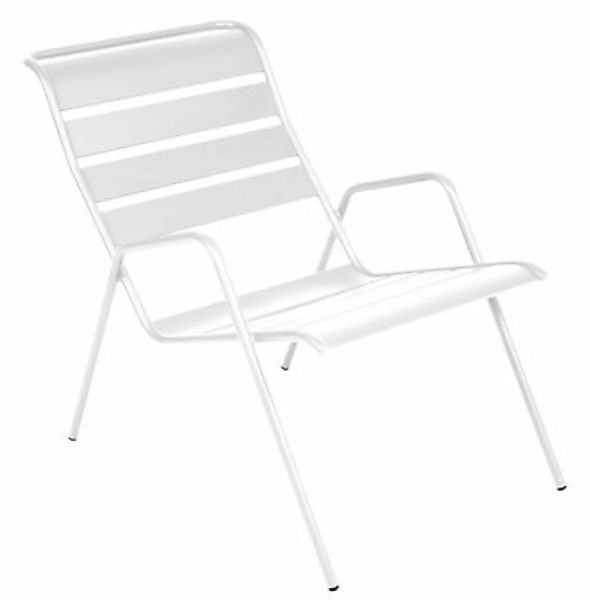 Lounge Sessel Monceau metall weiß / stapelbar - Fermob - Weiß günstig online kaufen