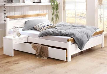 Home affaire Massivholzbett ""CAPRE" im skandinavischem Landhausstil" in ve günstig online kaufen