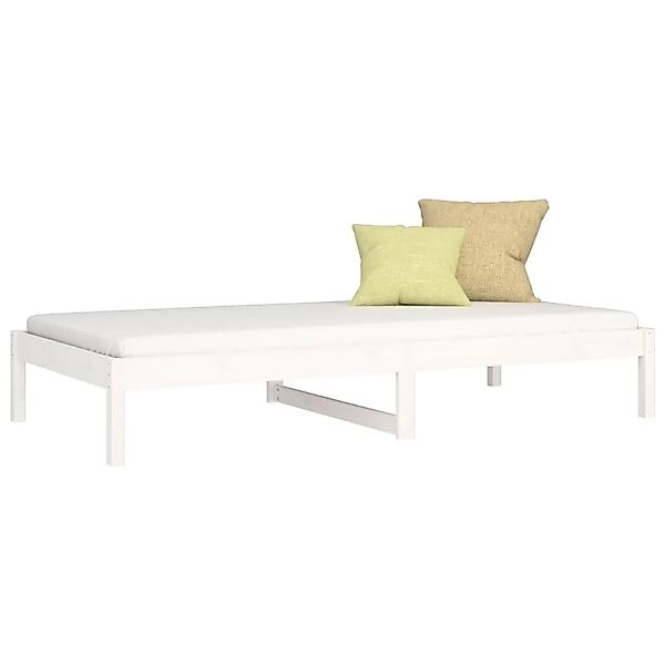 vidaXL Tagesbett ohne Matratze Weiß 80x200 cm Massivholz Kiefer 820418 günstig online kaufen