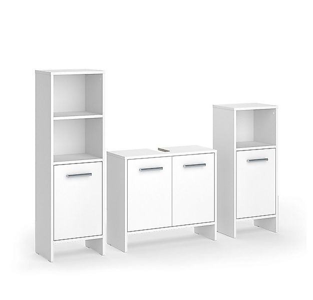 Vicco Badmöbel-Set Karli, Weiß, 3-teilig, (3-St., 3er Set) günstig online kaufen