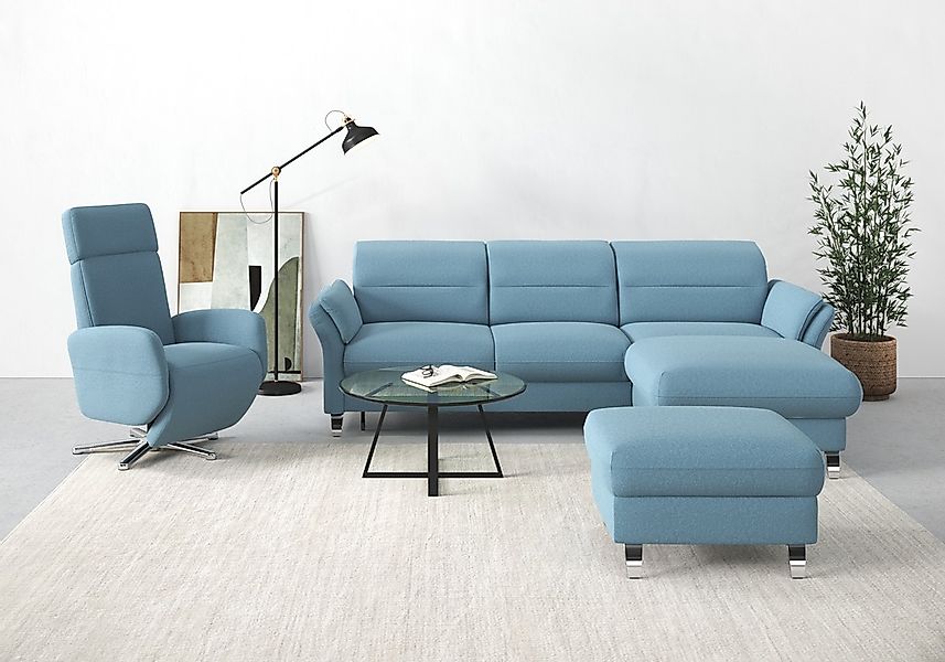sit&more Ecksofa "Grenoble L-Form mit Federkern" wahlweise mit Bettfunktion günstig online kaufen