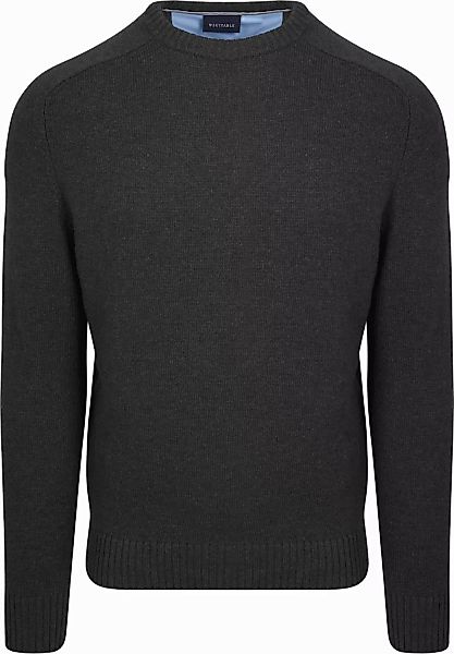 Suitable Lammwolle Pullover Rundhals Anthrazit - Größe M günstig online kaufen