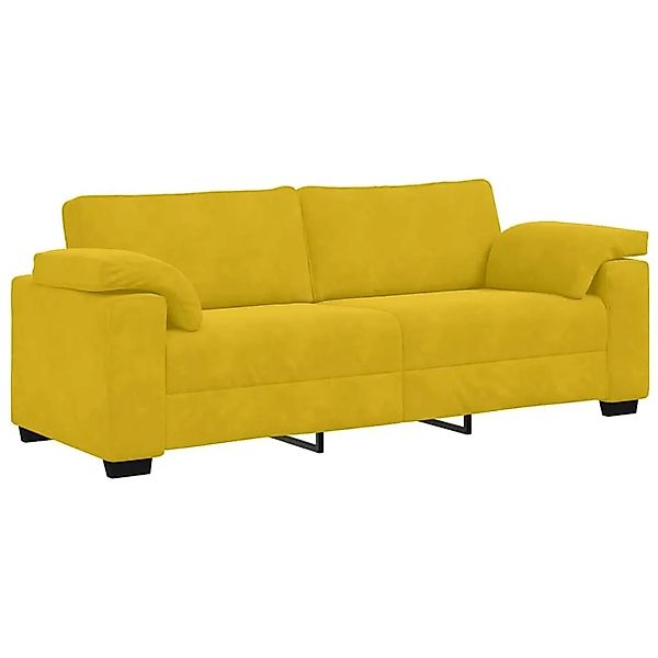 vidaXL 3-Sitzer-Sofa Gelb 178 cm Samt 4105283 günstig online kaufen
