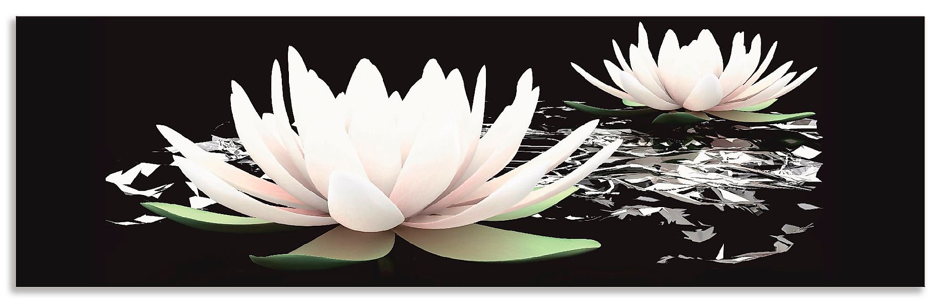 Artland Küchenrückwand »Zwei Lotusblumen auf dem Wasser«, (1 tlg.), Alu Spr günstig online kaufen