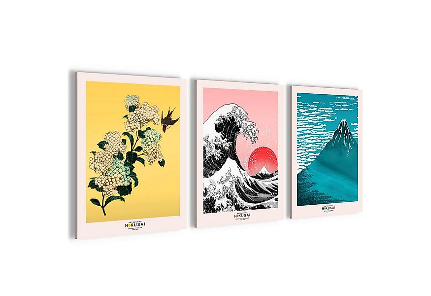 Novart Wandbild Japan Hokusai Abstrakt Wandbilder XXL Wandbild Wand Deko Bi günstig online kaufen