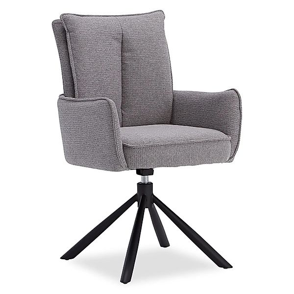 Homestyle4u Polsterstuhl Stoff Grau Drehbar 2840 günstig online kaufen